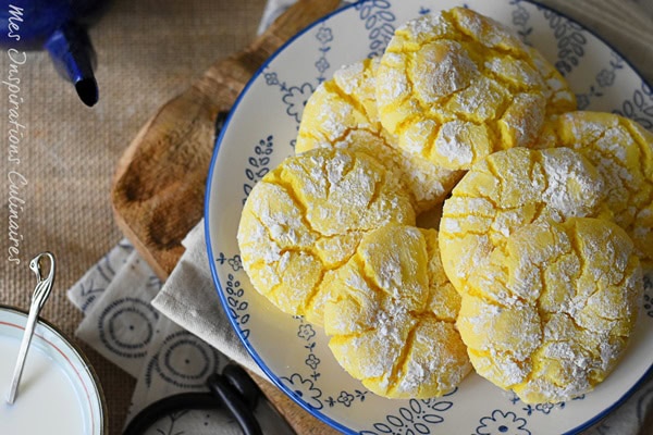 Lemon crinkle recette des craquelés au citron