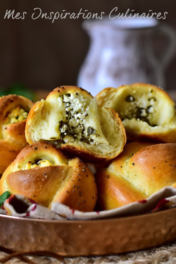 petits pains turques feta persil, Poğaça