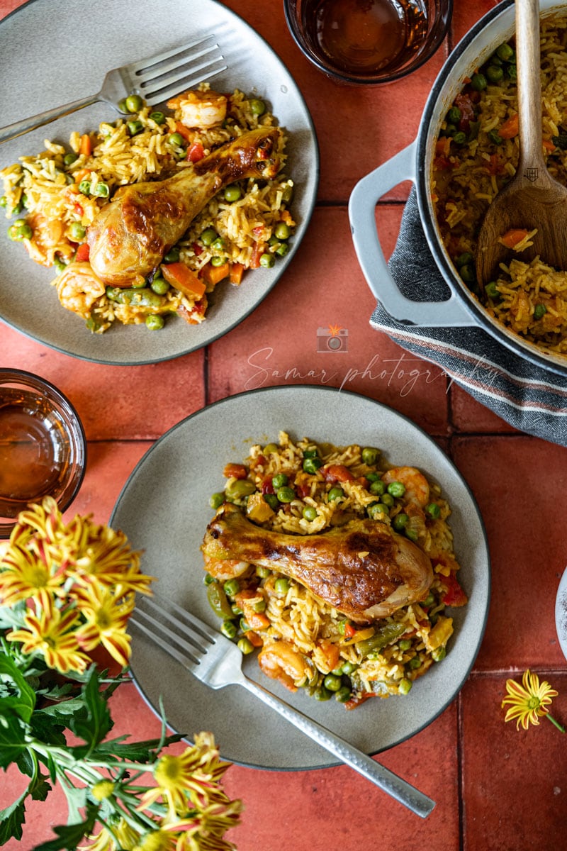 Riz au poulet de la cuisine algérienne 