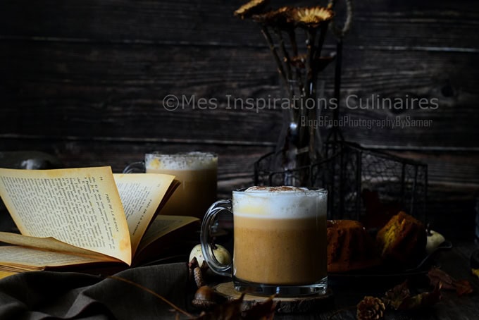 Café latte pumpkin spice latte