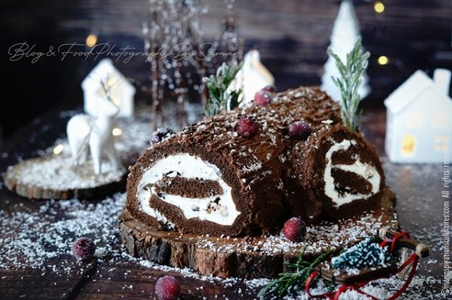 Recette Bûche de Noël traditionnelle au chocolat | Le Blog cuisine de Samar