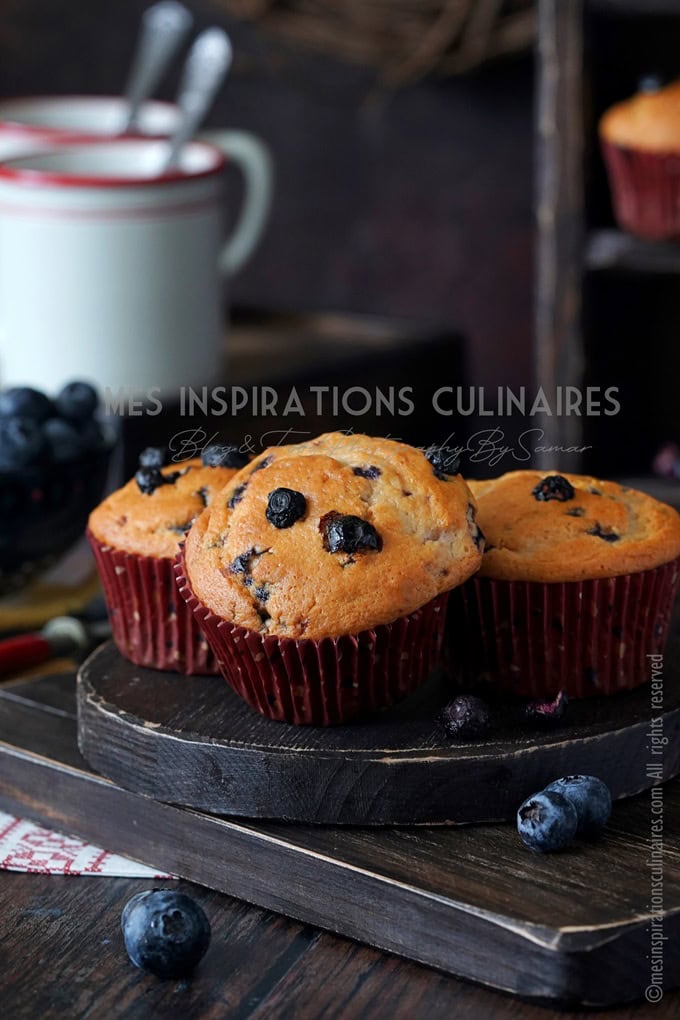 Muffins américains aux blueberries