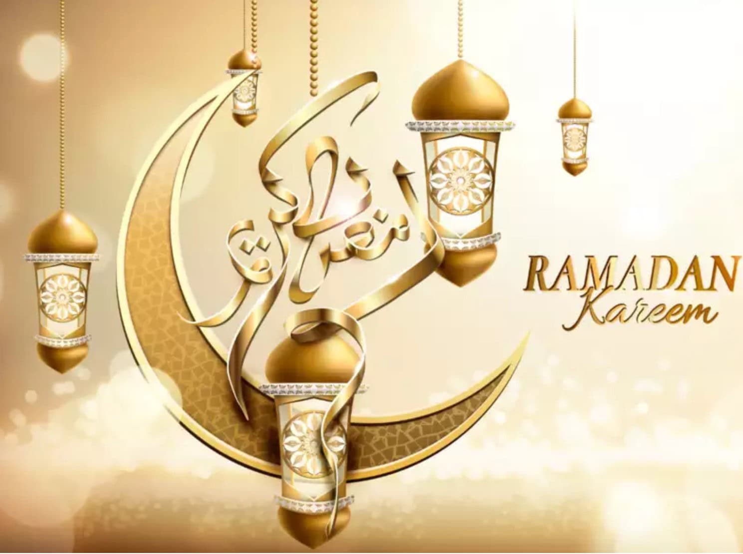 Modèle Du Compte à Rebours Du Ramadan Moubarak