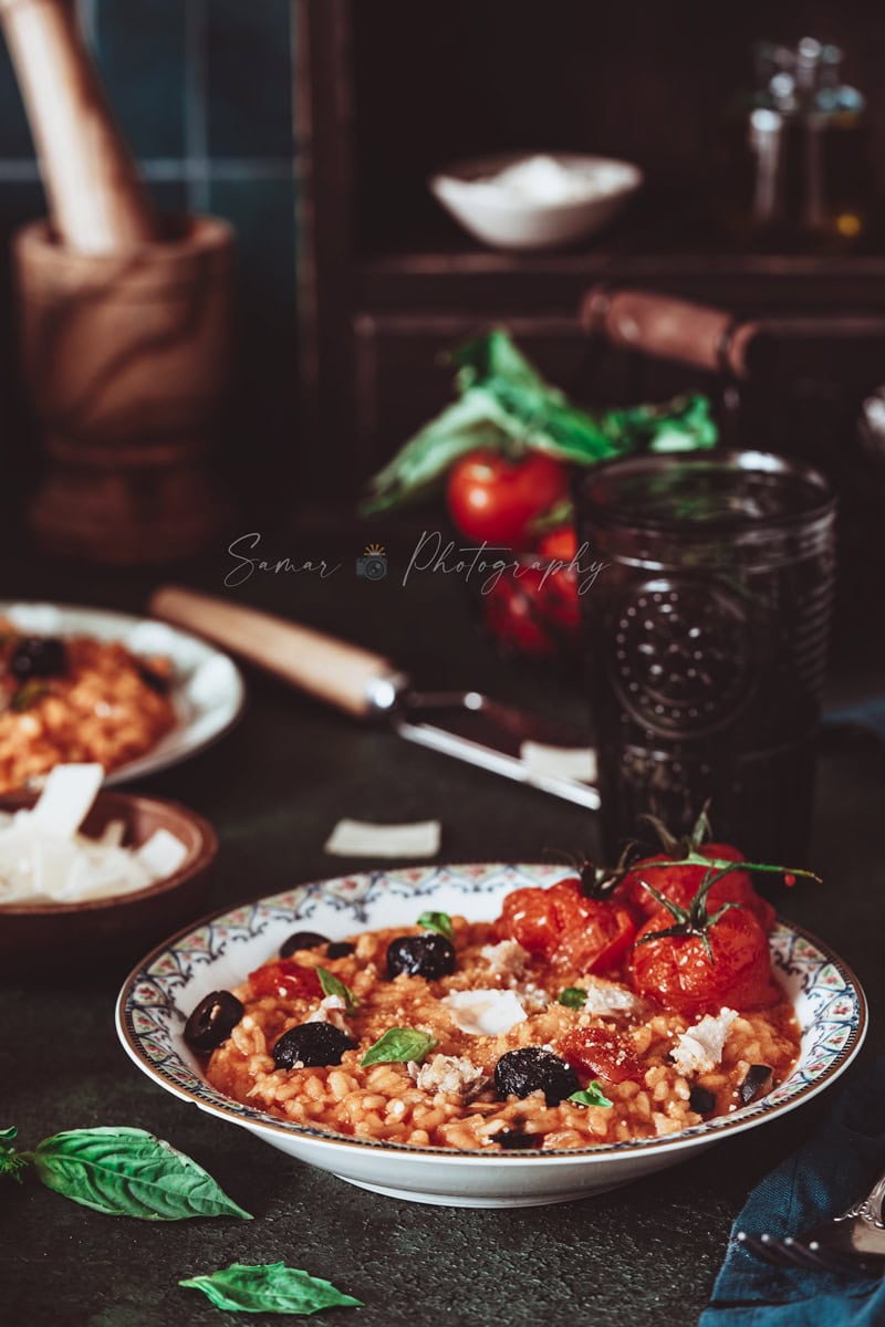Risotto tomate, thon et olive de Cyril Lignac
