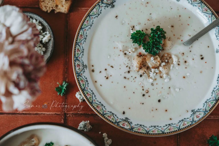 Crème de chou-fleur au roquefort