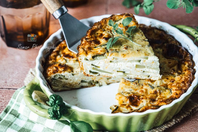 Délicieux clafoutis aux courgettes et chèvre, recette d’été