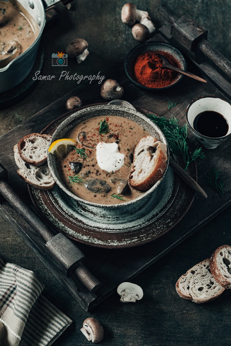 Soupe de champignons crémeuse hongroise