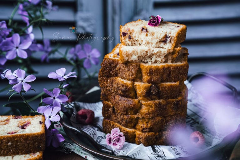 Cake aux framboises moelleux et savoureux