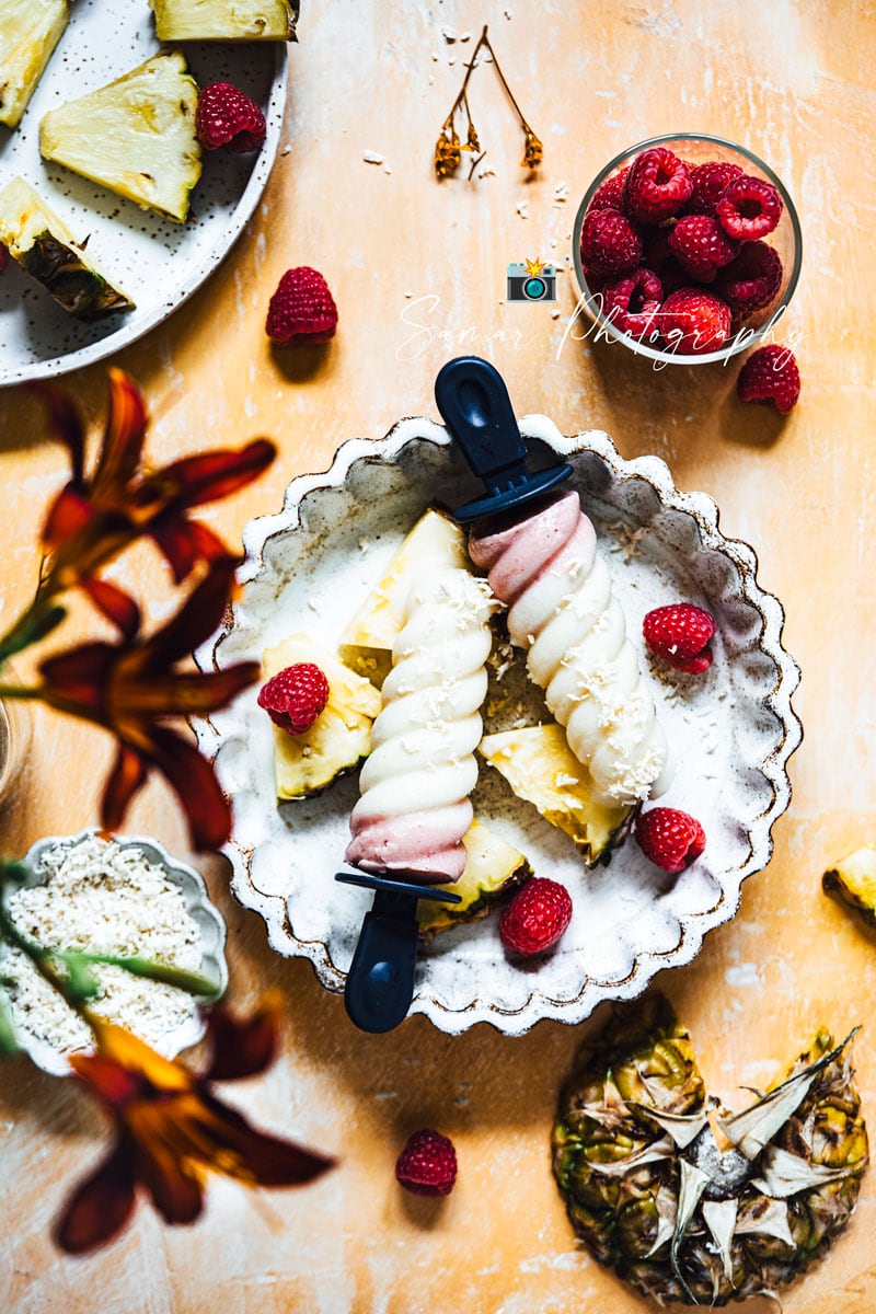 Recette des popsicle a l'ananas et crème de coco