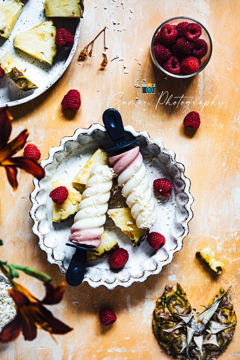 Recette des popsicle ananas et crème de coco