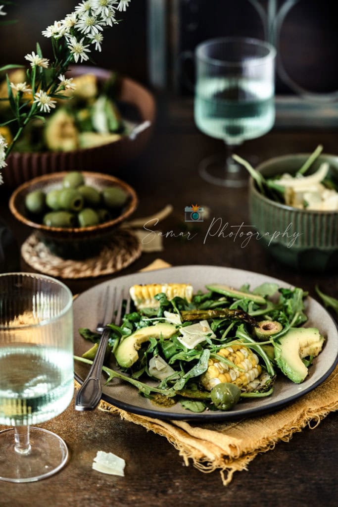 Salade d'avocat et Roquette