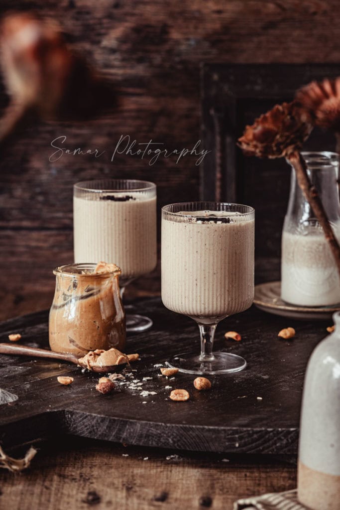 recette smoothie au lait d'avoine et beurre de cacahuète