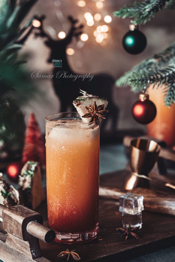 Punch de Noël Tiki sans alcool